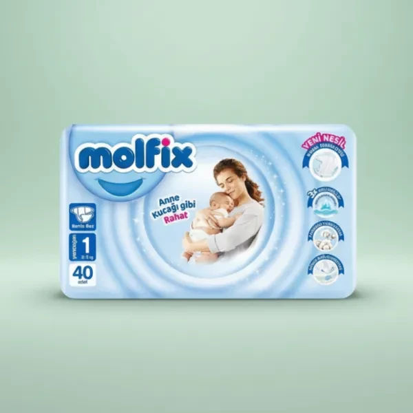 Molfix Twin Newborn Belt 2-5 Kg 40 Pcs (Made in Turkey)